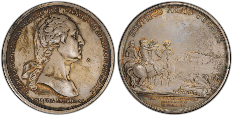 (c.1880-98) Silver Medal GW-09-P3, Cornucopia Washington Before Boston