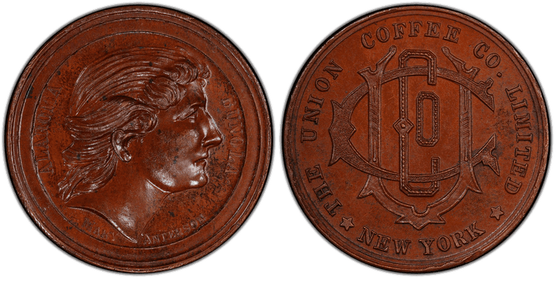 (c.1880s) Token NY-NY 430a Bronze The Union Coffee Co. Limited