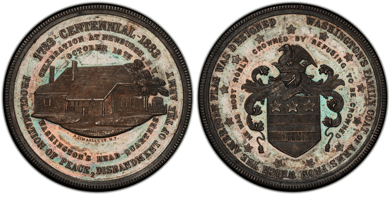 (1883) Medal GW-998, Var Silver Headquarters at Newburgh