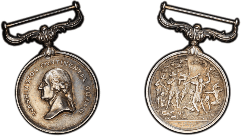 (1889) Silver Medal GW-1083, Washington Continental Guard