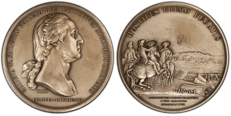 (c.1910-30) Medal GW-09-P5 Silver, 5th Rev Washington Before Boston
