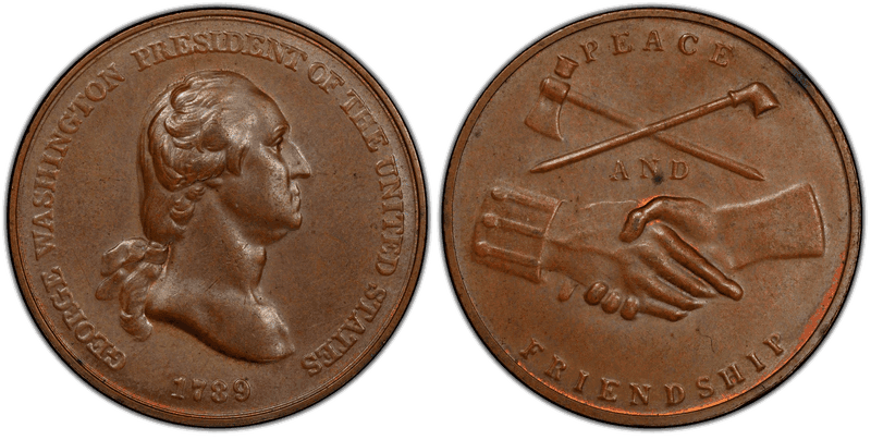 (c.1960's) Medal FH-101 Copper 33mm George Washington