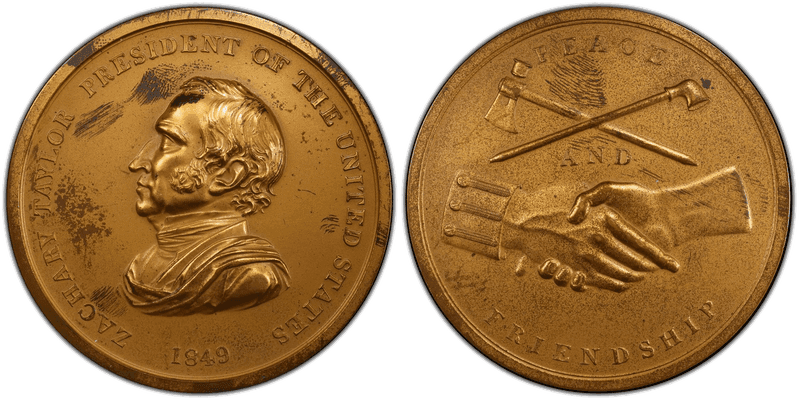 (c.1960s) Medal FH-112 Yellow Bronze Zachary Taylor