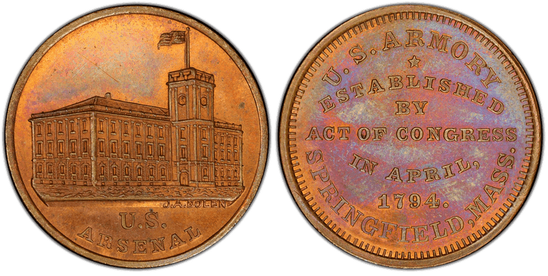 (ca. 1862) Bronze Medal JAB-4, Arsenal Without Sun Arsenal Without Sun