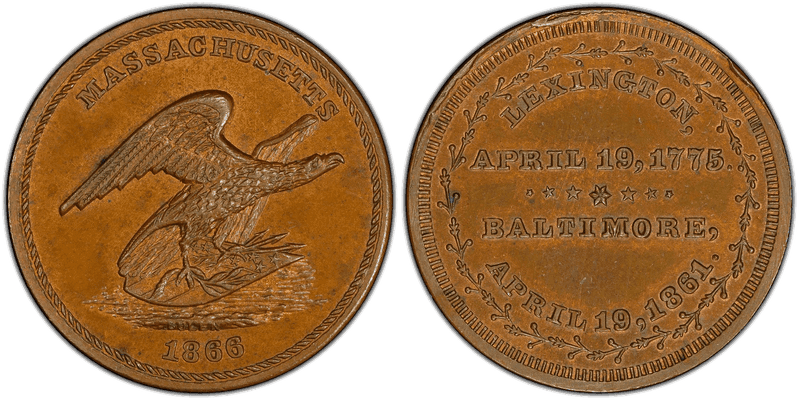 (ca. 1866) Bronze Medal JAB-22, Massachusetts