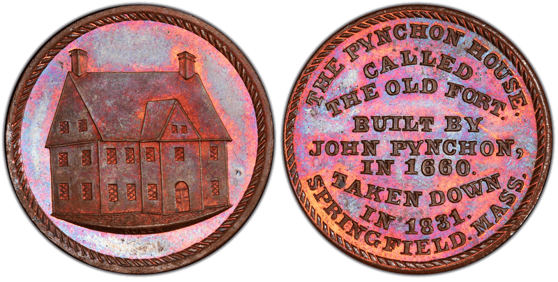(ca. 1881) Bronze Medal JAB-39, Pynchon House Pynchon House