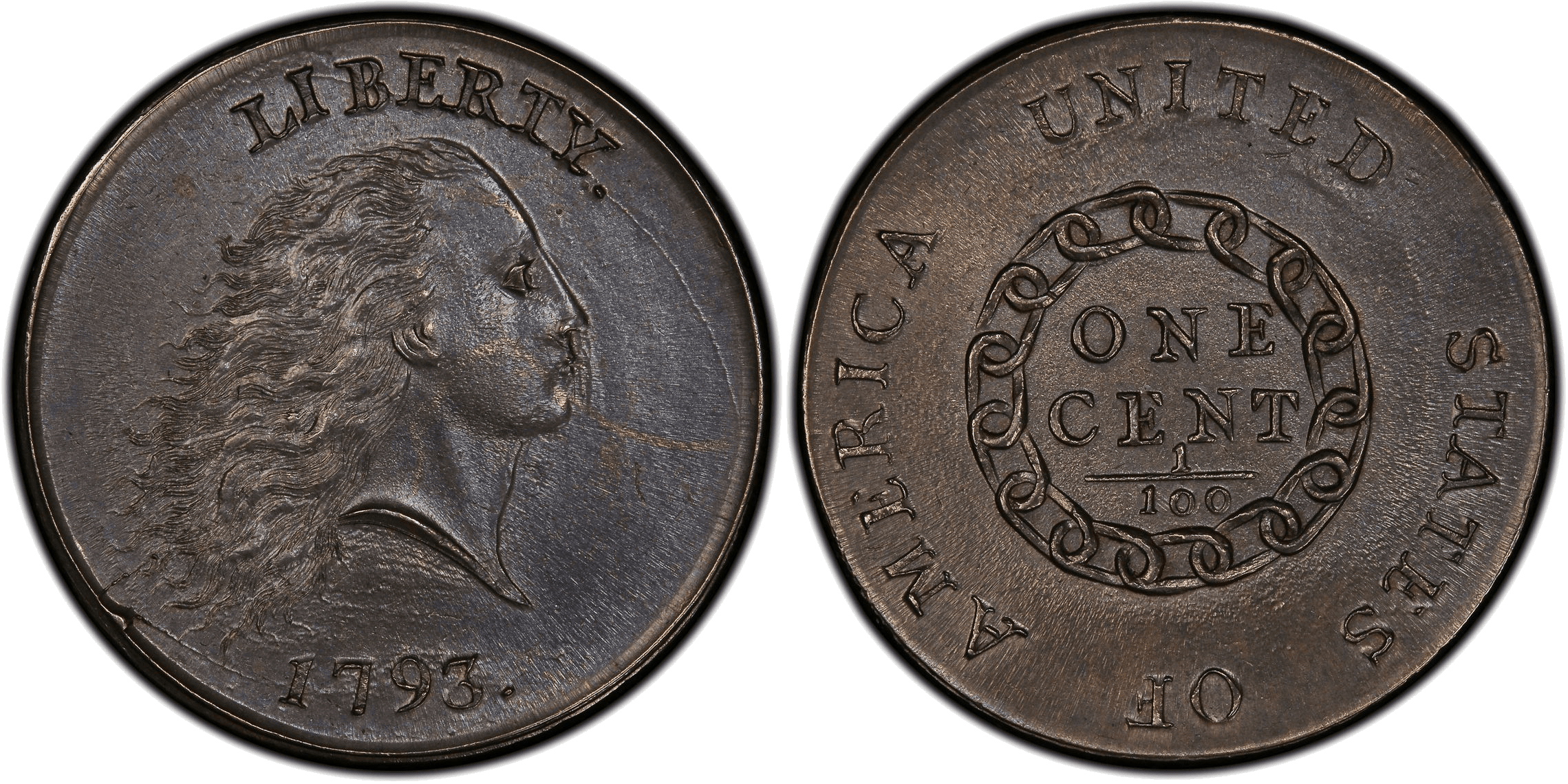 1793 Chain Cent - With Periods