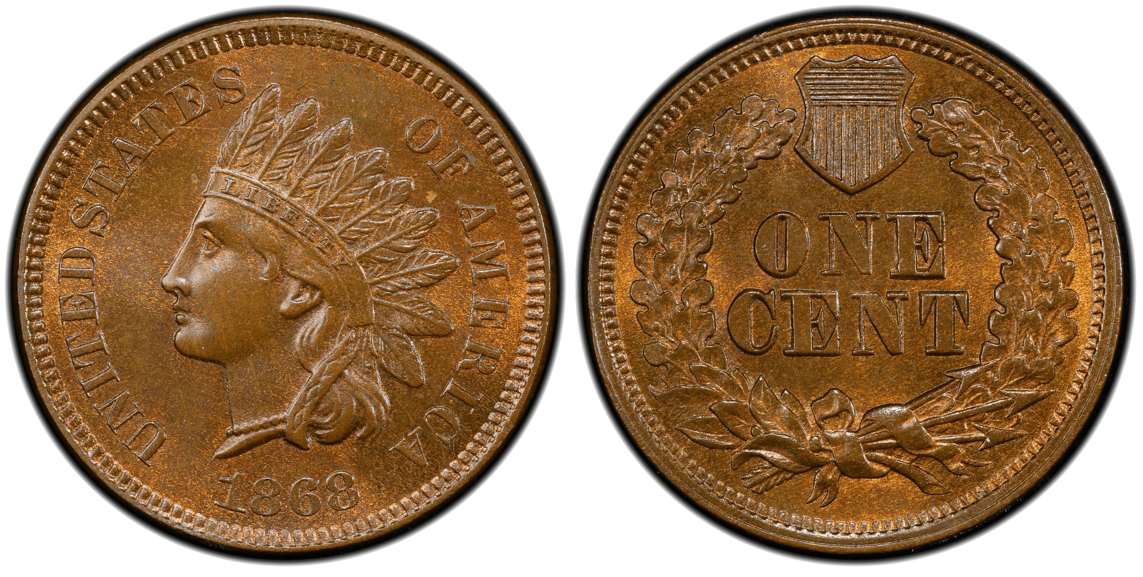 1868 Indian Head Cent Base