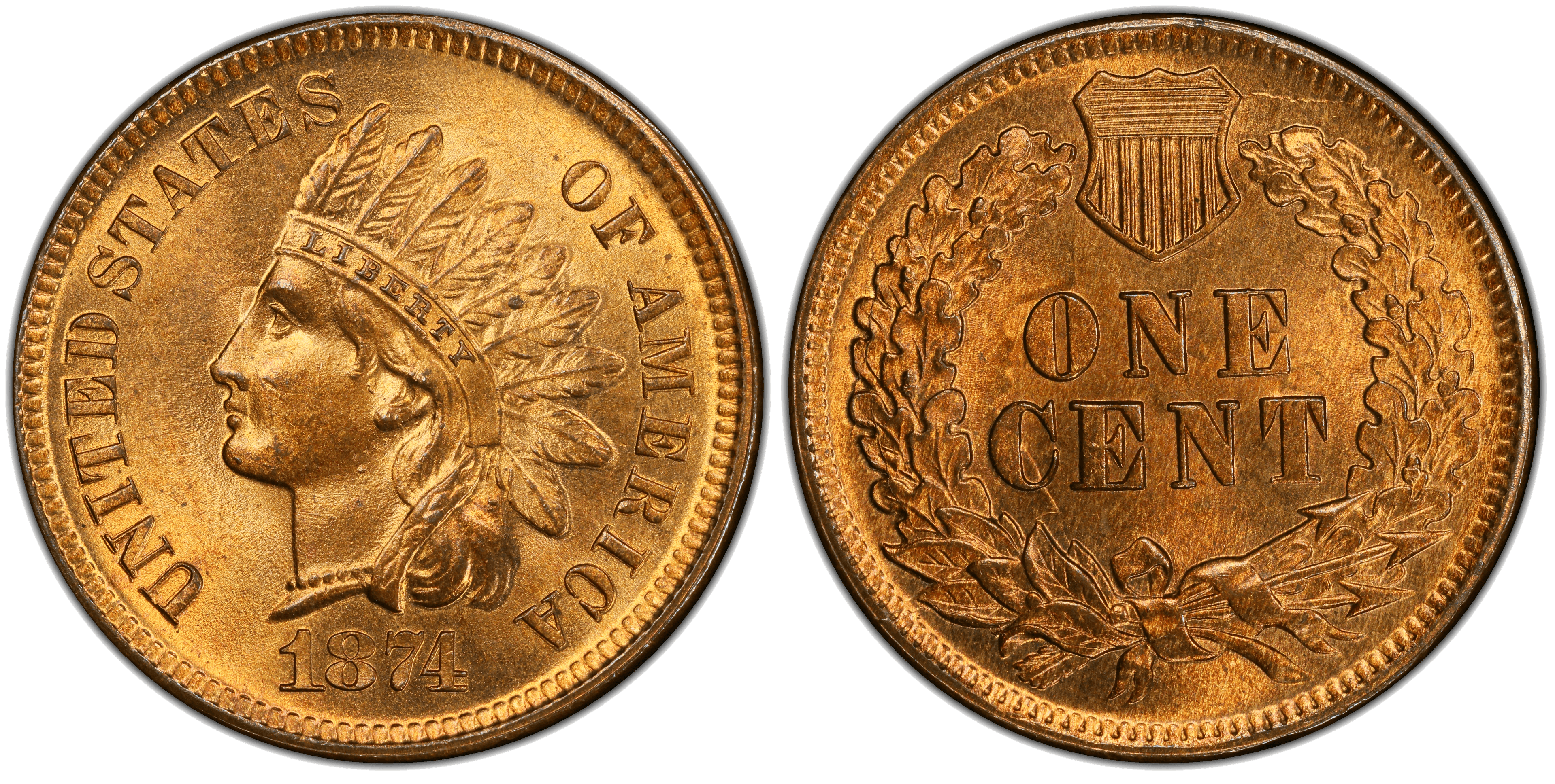 1874 Indian Head Cent