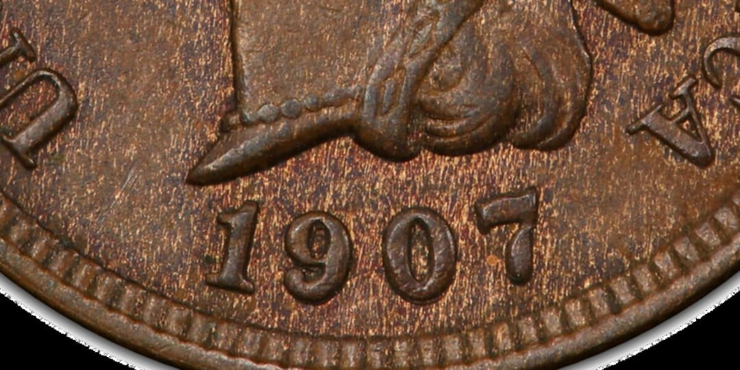 Repunching at the base of the 7