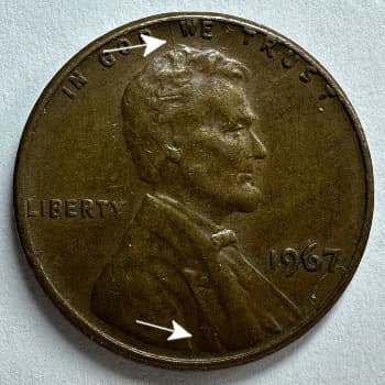 1967 Lincoln Cent SKH-1c-1967-10 & 11