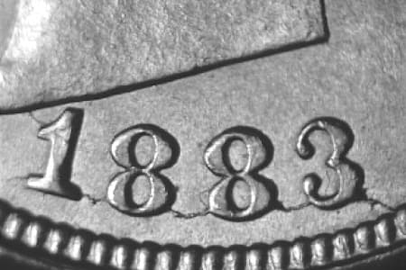 1883 Repunched Date WRPD-007