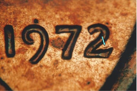 1972 Doubled Die Obverse WDDO-015