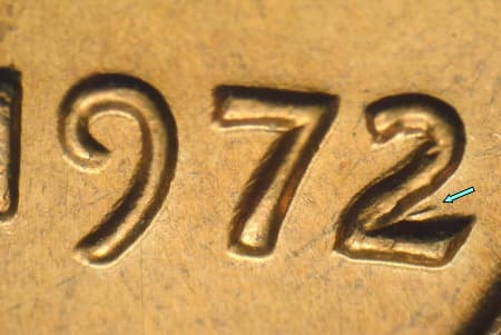 1972 Doubled Die Obverse WDDO-021