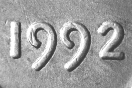 1992 Doubled Die Obverse WDDO-001