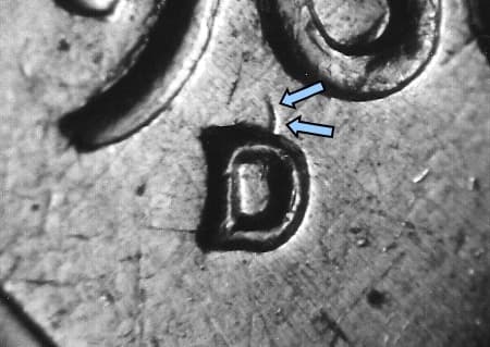 1960-D Repunched Mintmark WRPM-077