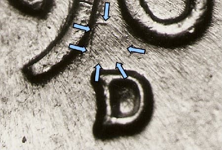 1960-D Repunched Mintmark WRPM-147
