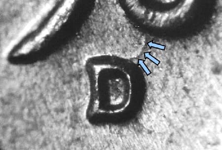 1961-D Repunched Mintmark WRPM-067