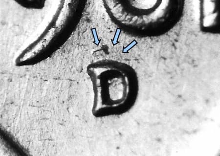 1961-D Repunched Mintmark WRPM-071