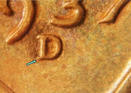 1937-D Repunched Mintmark WRPM-009