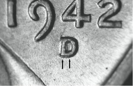 1942-D Repunched Mintmark WRPM-010