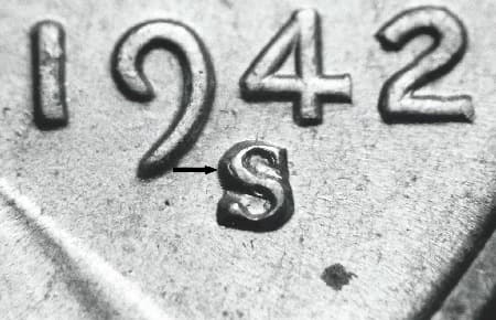 1942-S Repunched Mintmark WRPM-005