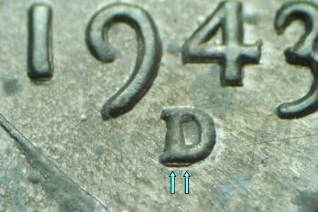 1943-D Repunched Mintmark WRPM-015