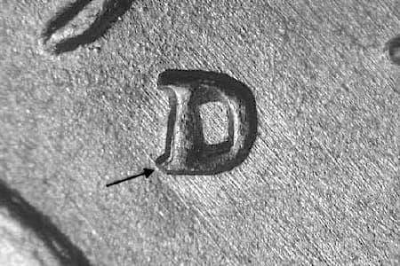 1943-D Repunched Mintmark WRPM-050