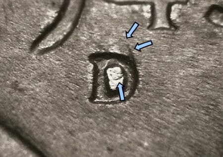 1945-D Repunched Mintmark WRPM-008
