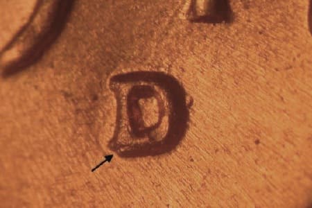 1947-D Repunched Mintmark WRPM-013