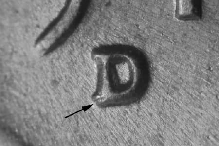 1949-D Repunched Mintmark WRPM-036