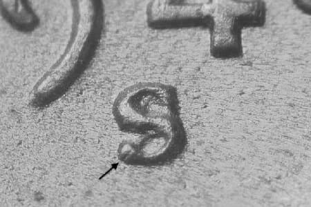 1949-S Repunched Mintmark WRPM-036