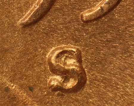 1950-S Repunched Mintmark WRPM-010