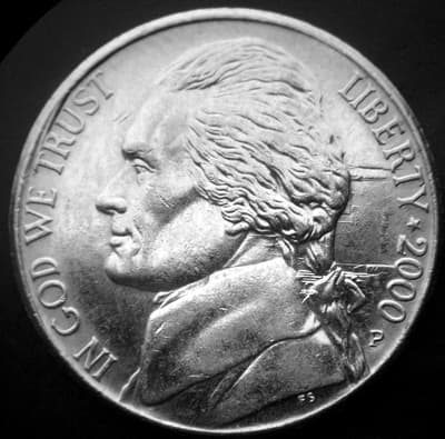 2000 (P) Nickel Type I Counter Clash error coin