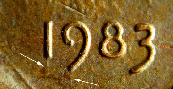 1983P-1DEO-004T Trail Die Obverse