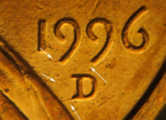 1996D-1DEO-003T Trail Die Obverse