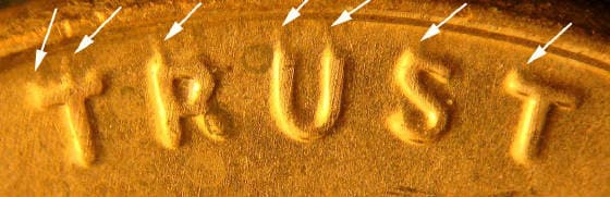 2005P-1DEO-001T Trail Die Obverse