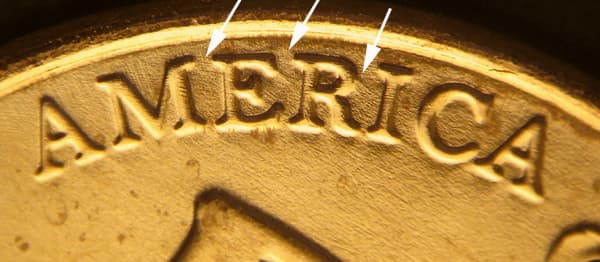Trail Die Reverse error coin