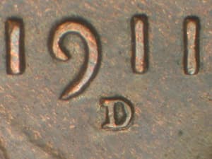 1911-D Repunched Mintmark RPM-002