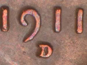 1911-D Repunched Mintmark RPM-003