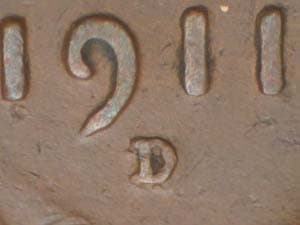 1911-D Repunched Mintmark RPM-004