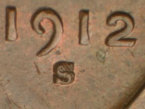 1912-S Repunched Mintmark RPM-001