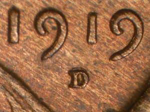 1919-D Repunched Mintmark RPM-001