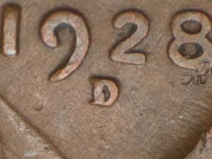 1928-D Repunched Mintmark RPM-001