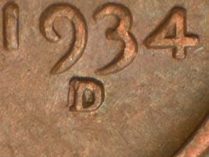 1934-D Repunched Mintmark RPM-001