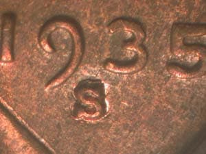 1935-S Repunched Mintmark RPM-001