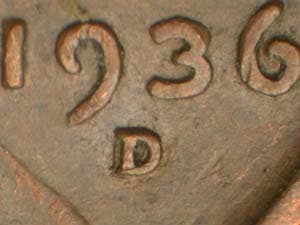 1936-D Repunched Mintmark RPM-001