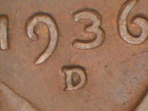 1936-D Repunched Mintmark RPM-003