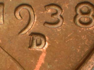 1938-D Repunched Mintmark RPM-001