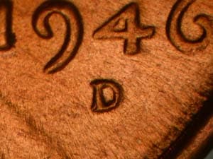 1946-D Repunched Mintmark RPM-017